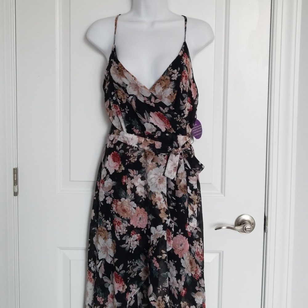 Floral Print Hi-Low Dress
